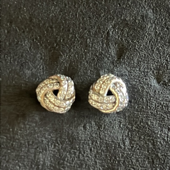 unbranded Jewelry - Sterling 925 Petite CZ Love Knot Earrings